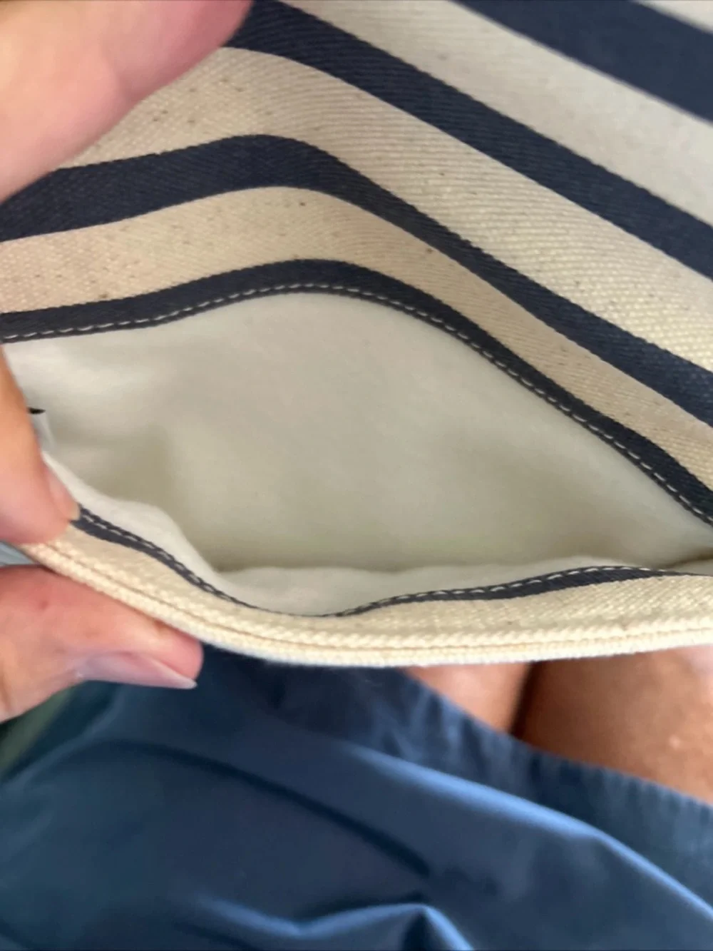 BAGGU striped canvas