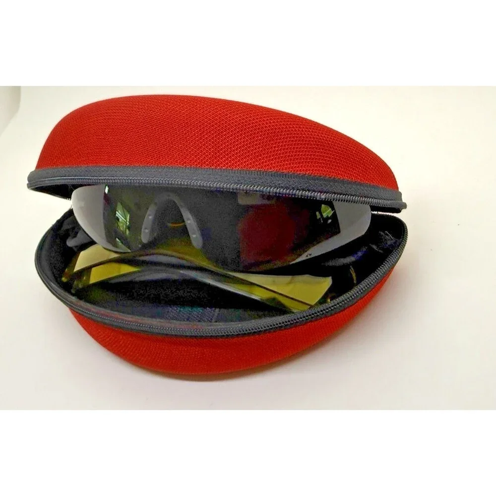 HEAD Wrap Around Sports Sunglasses Men Semi-Rimless Z-87 w/ Case, Xtra Lenses