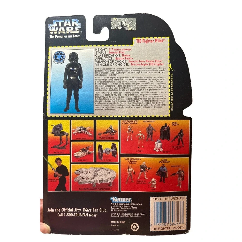 Star Wars Power of the Force TIE Fighter Pilot Action Figure 1995 Kenner