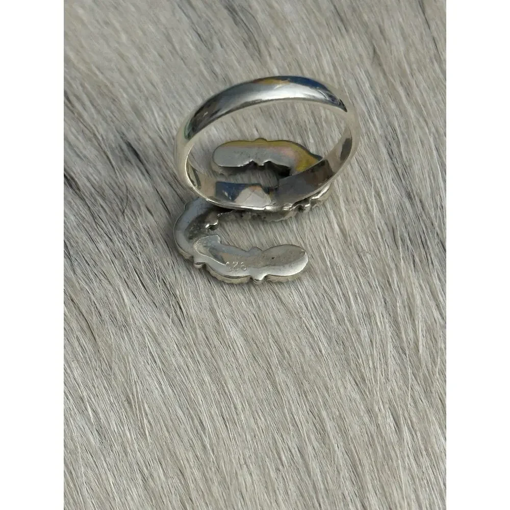 Sterling Silver 925 Blue Turquoise Multi-stone Letter Initial S Ring Size 9