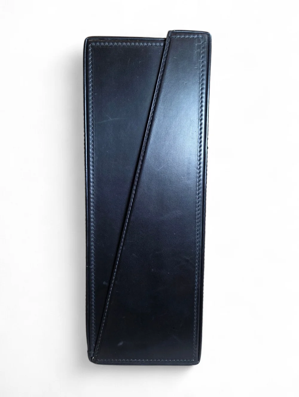 GUCCI Vintage Briefcase Classic Black Leather Sleek Trunk Business Bag Unisex