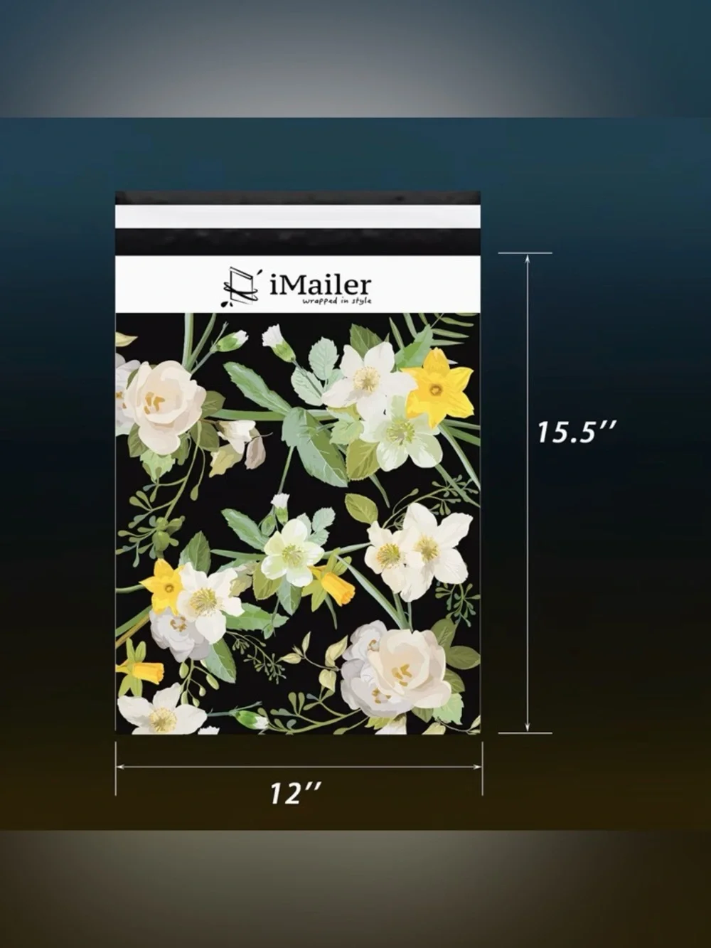 20 12” x 15.5” Floral Poly Mailers