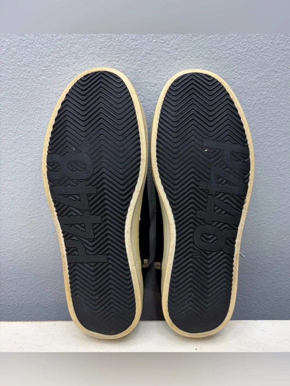 P448 Skate Leather High Top Zip Sneakers Size 39