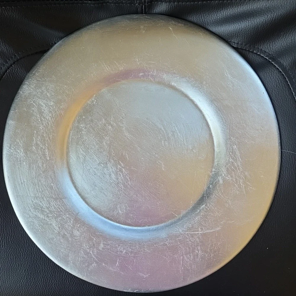 Pier 1 Imports Silver Charger Plate 13