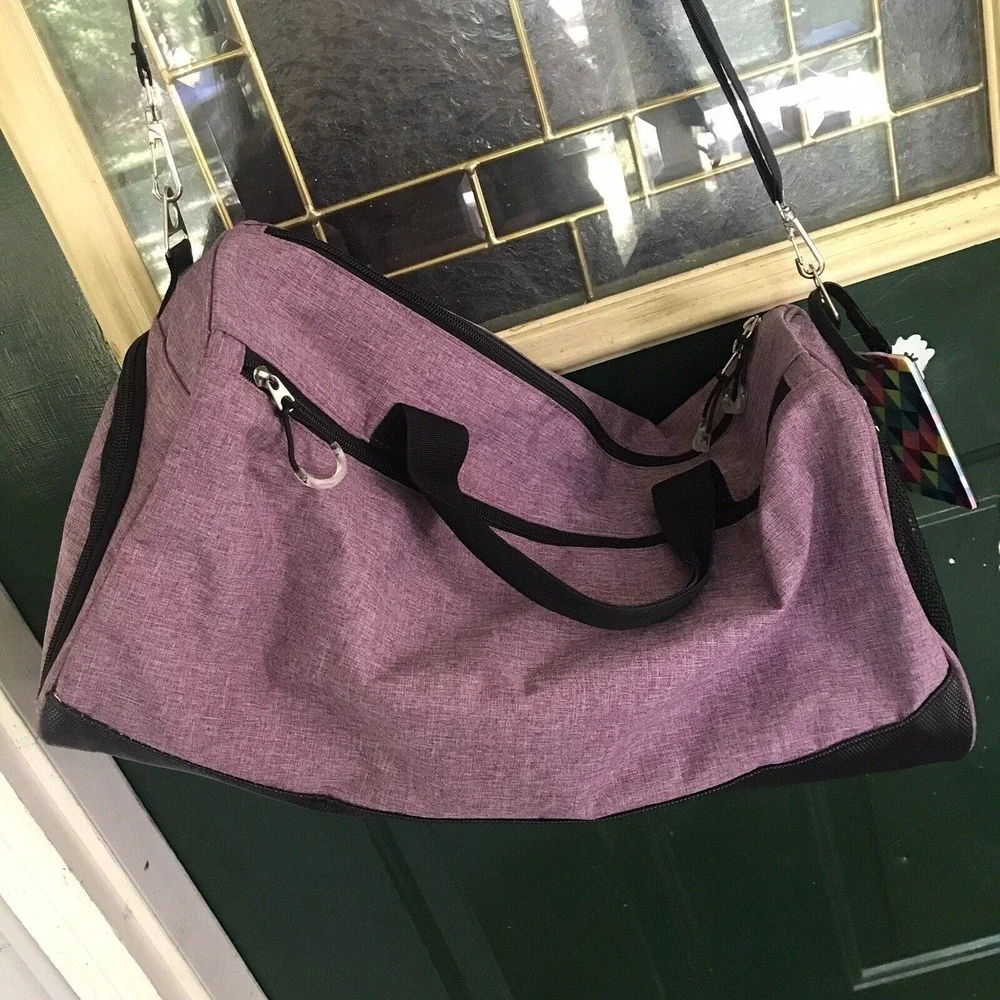 Boost Duffle Bag Purple USA Gym Duffel Bag Travel Carry On Wet Compartment