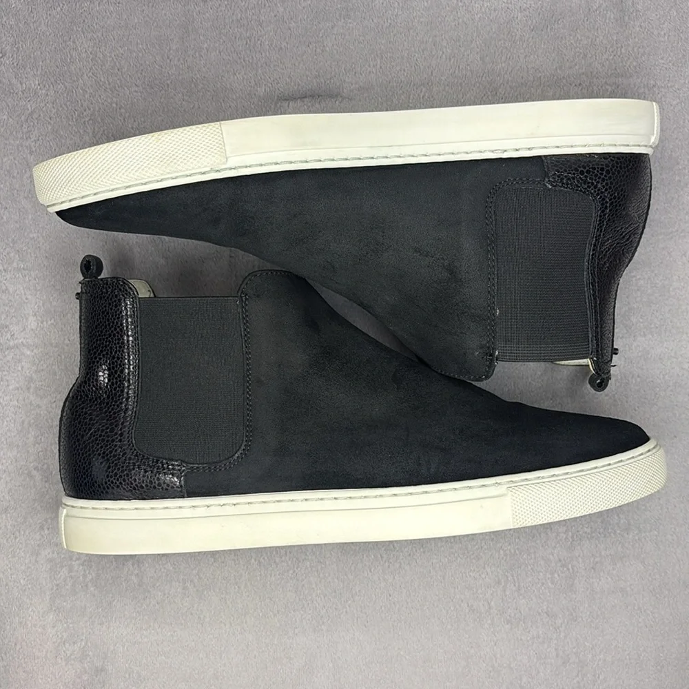 Lanvin Black Suede Chelsea Sneaker Boots 41 EU 8 US Made in Italy