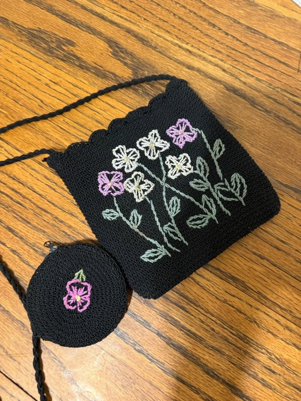 Vintage retro 90s y2k cute purse with matching coin purse