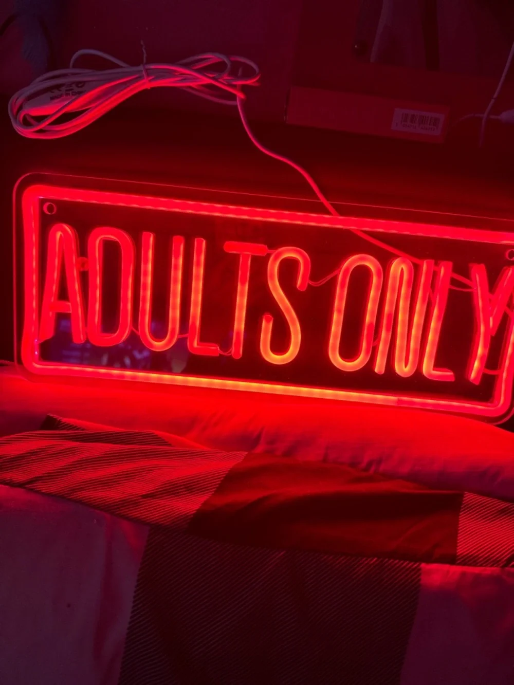 Red 'ADULTS ONLY' Neon Sign
