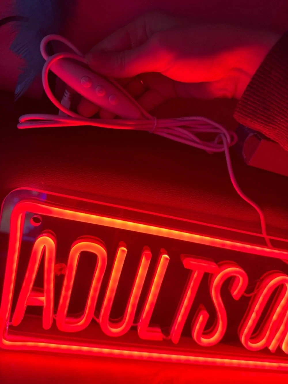 Red 'ADULTS ONLY' Neon Sign