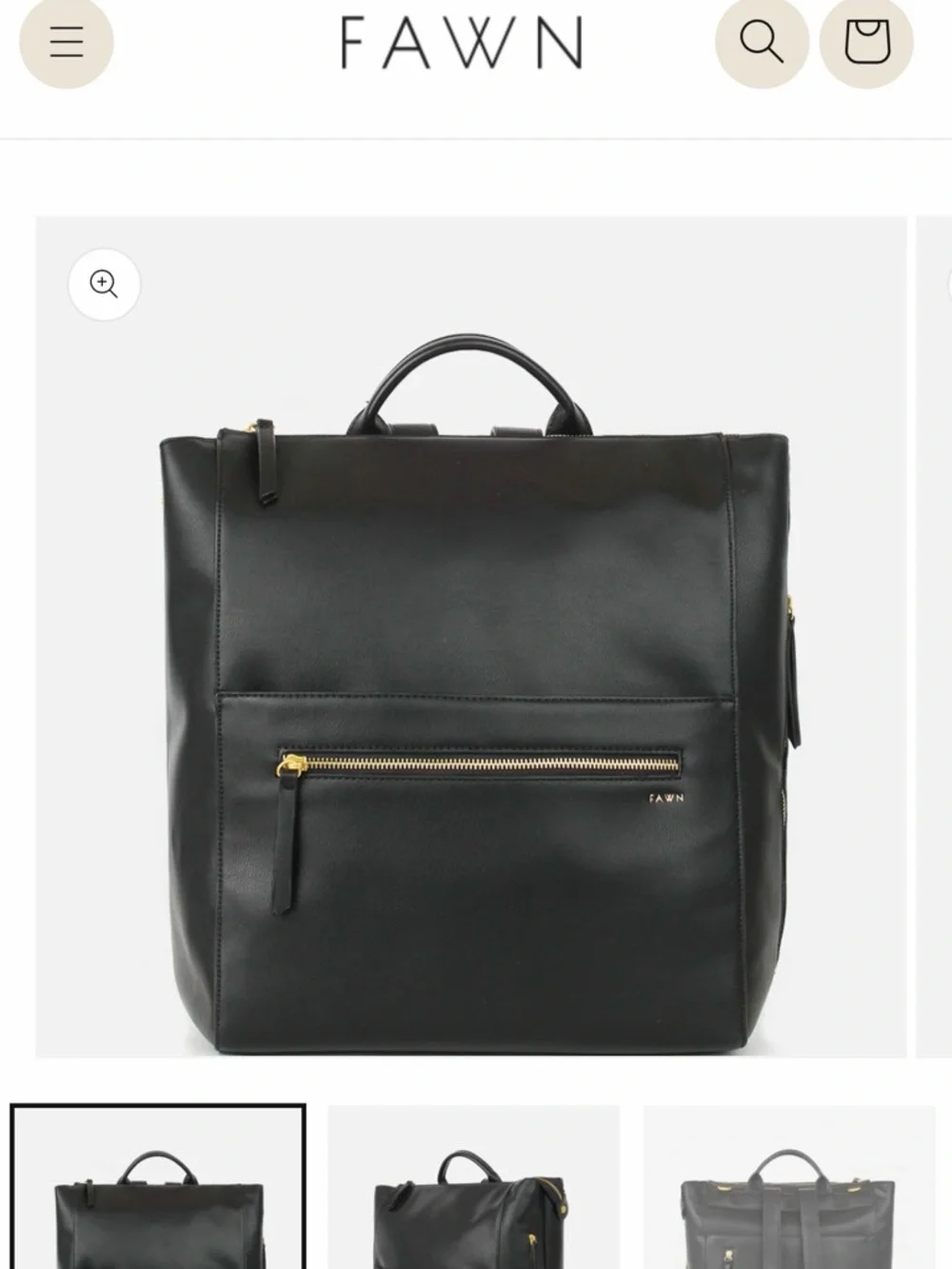 Fawn design square diaper bag