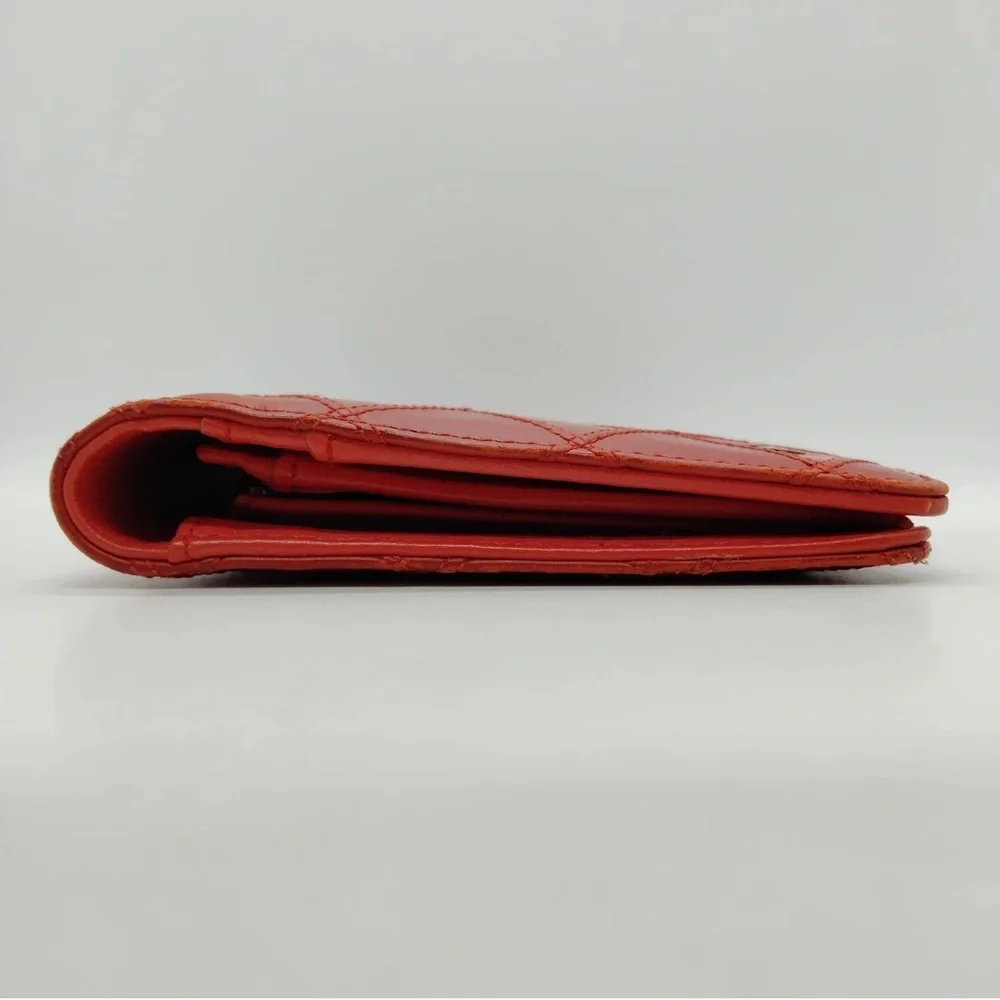 Channel Red Long Wallet