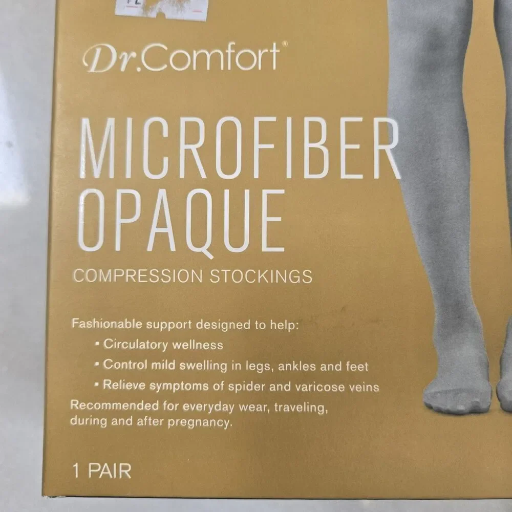 Dr. Comfort Opaque 10-15 mmHg Pantyhose Beige Compression Stockings Size M