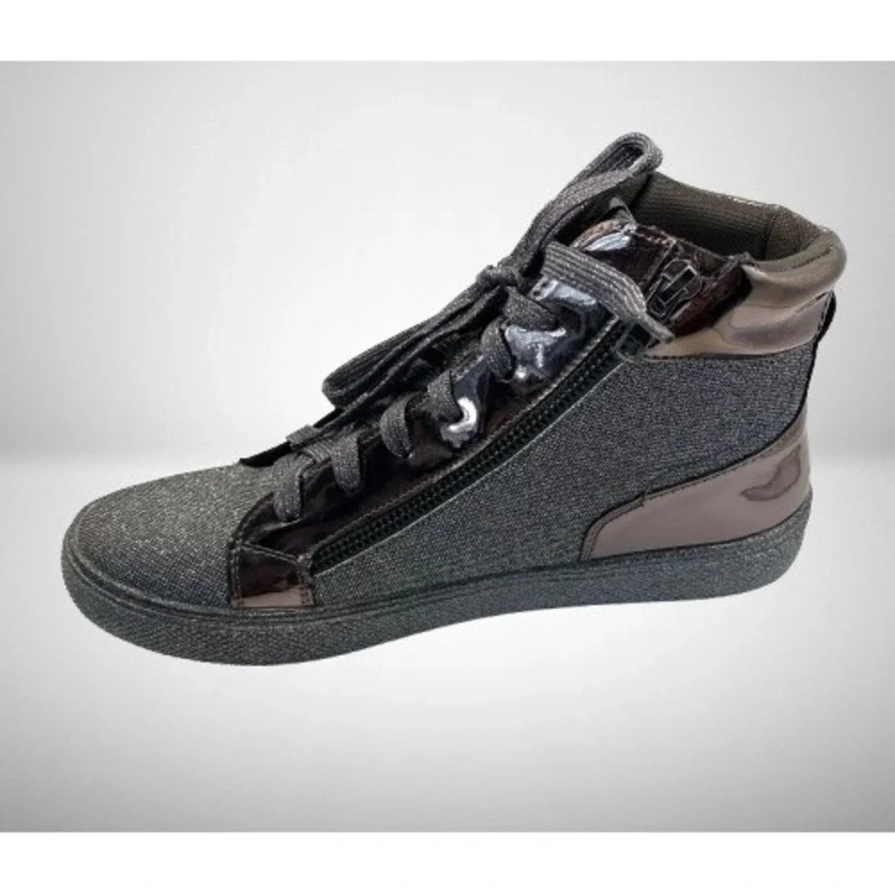 NEW Lauren Lorraine Women's Skippy High Top Sneaker Pewter Size 9
