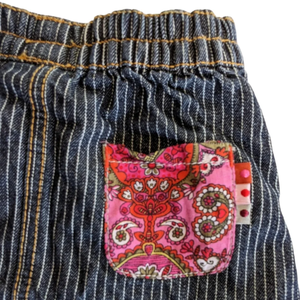 Oilily Angel Face Peek A Boo Denim Skirt