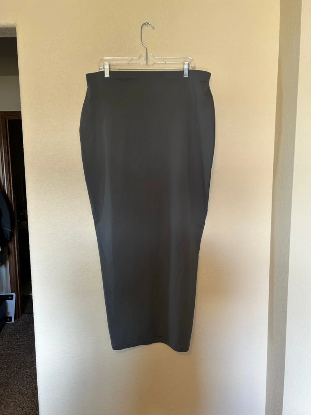 NWT SKIMS Recycled Swim Long Tube Skirt Gunmetal 2X