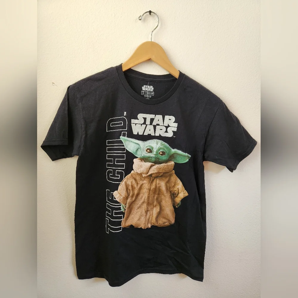 Star Wars Boy's The‎ Child Black T-Shirt Large 10/12 NWT