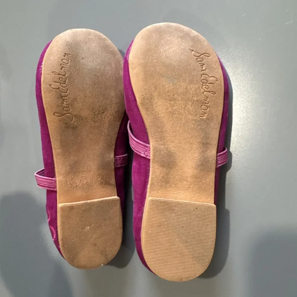 Lot of 2 pairs Toddler Girls Size 9 Faux Suede Shoes Sam Edelman Twin Bunny