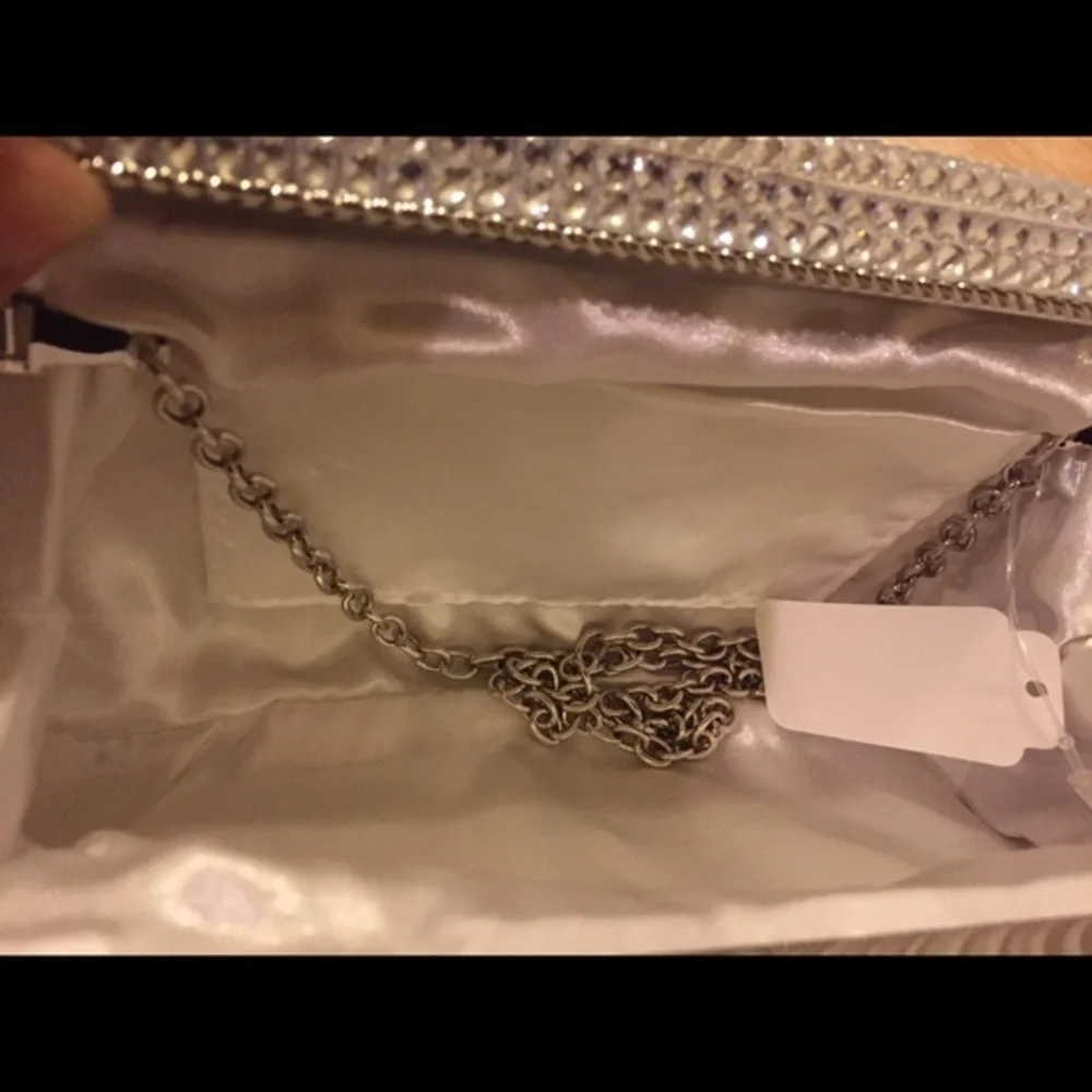 BellaKiara purse original ivory bridal evening clutch