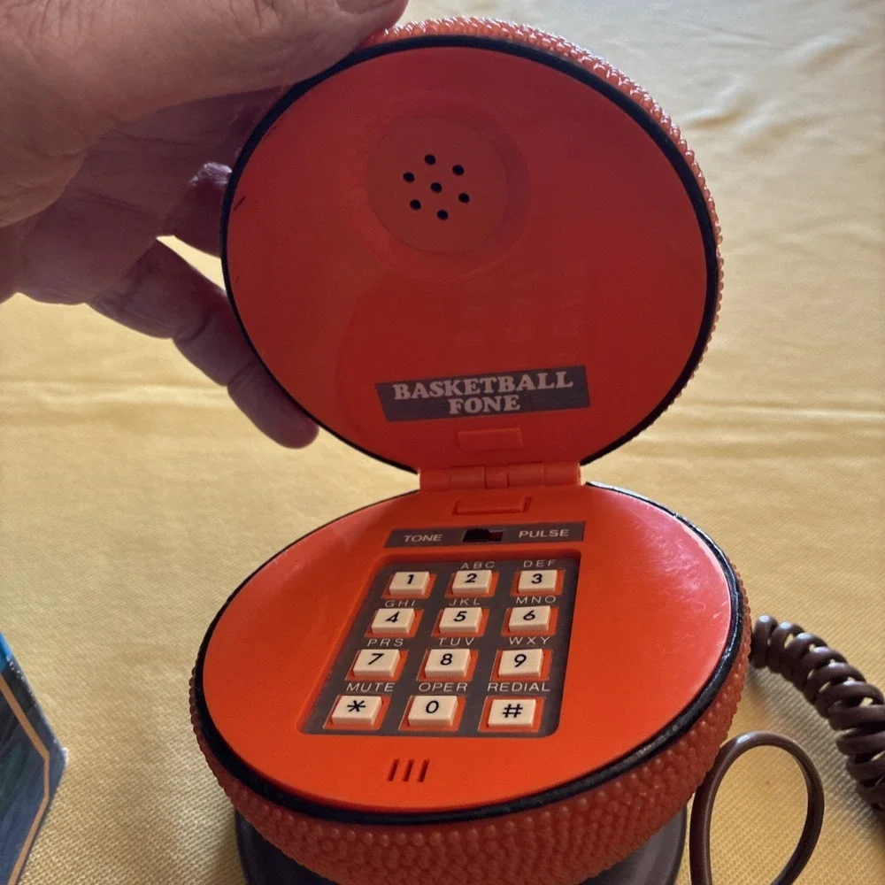 Basketball Sportsfone Telephone Used Still In Original Box Working