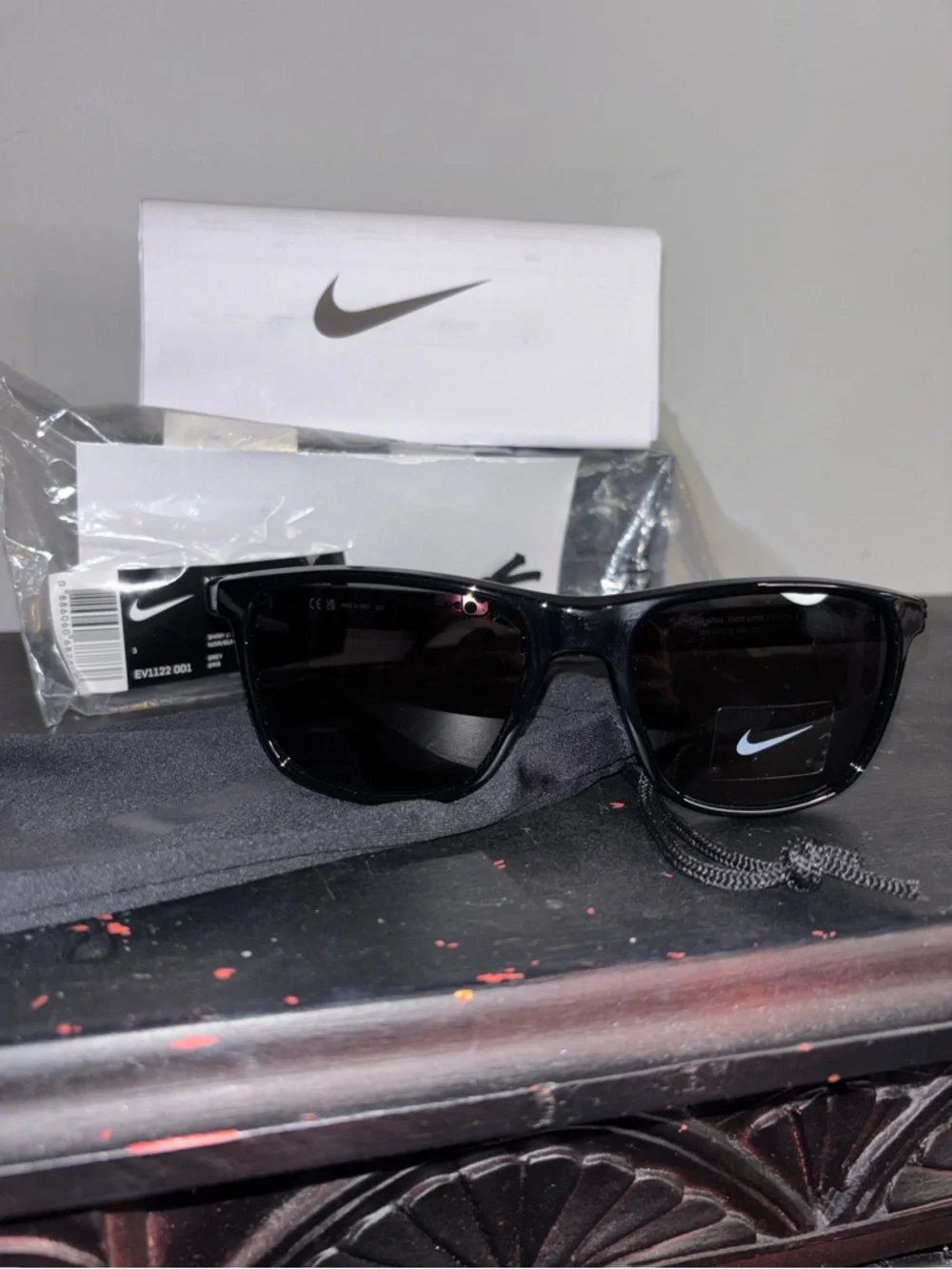 Nike Made in Italy Essential Endeavor Black Sunglasses NWT