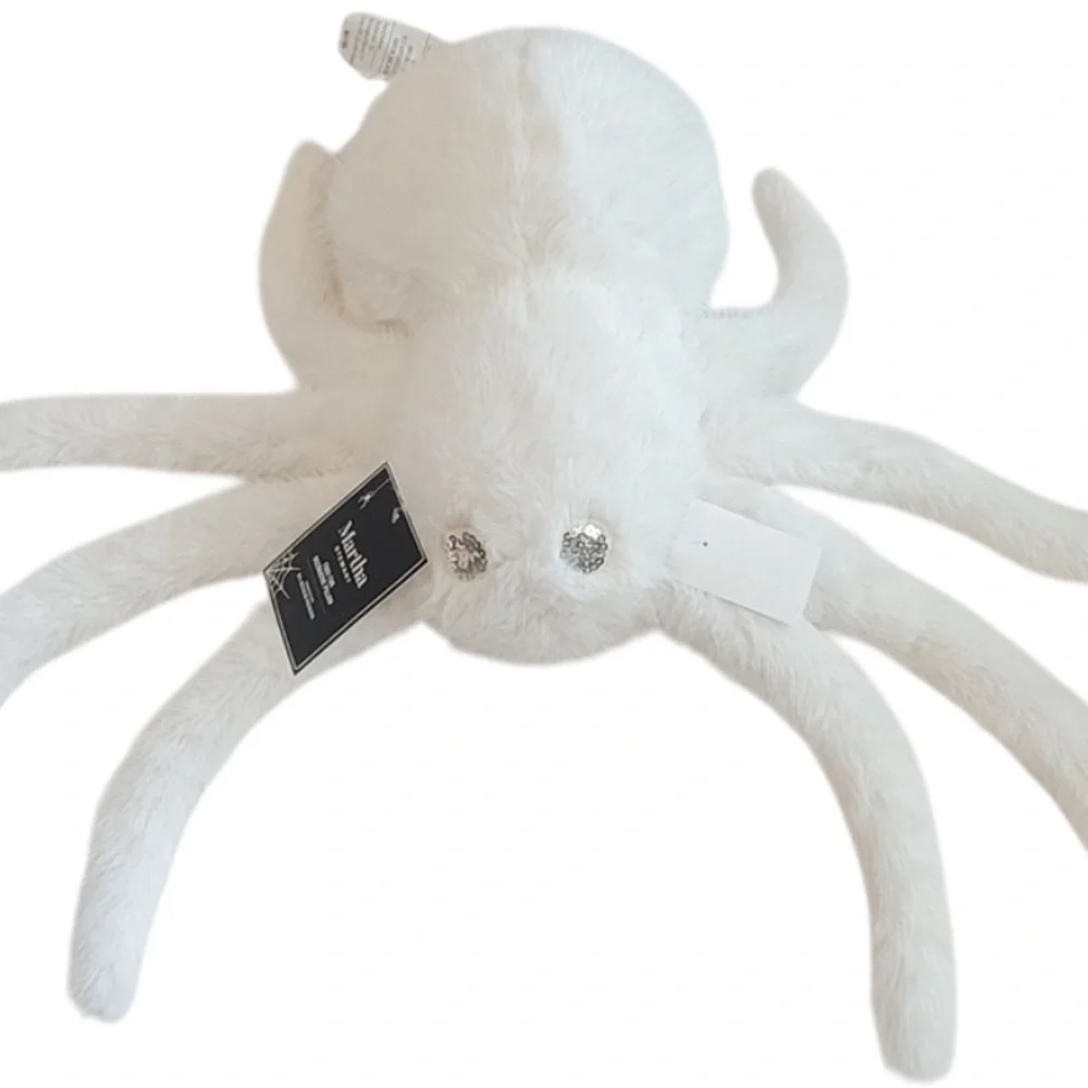 Martha Stewart Plush White Spider Pillow