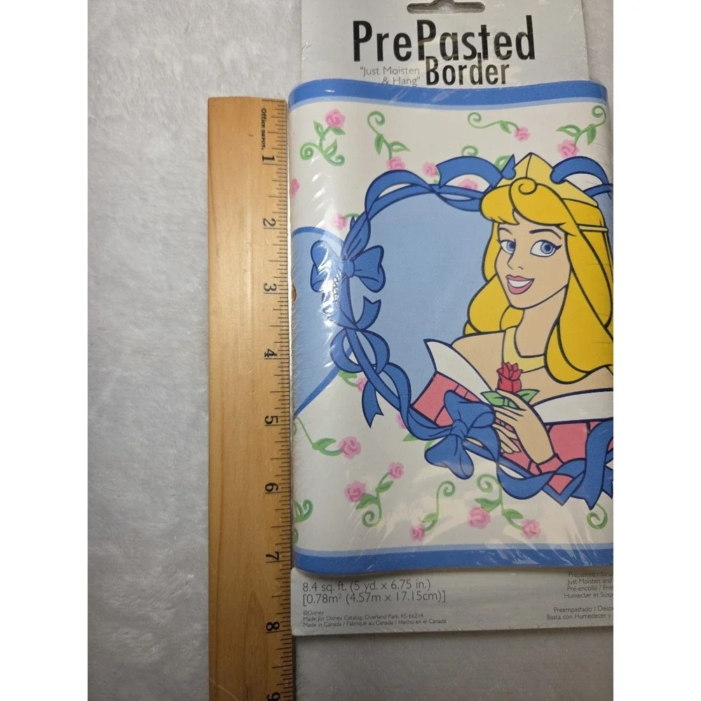 1 Vtg Disney Pretty Princess Blue Wallpaper Border #27121 PrePasted‎ 5YD x 6.75