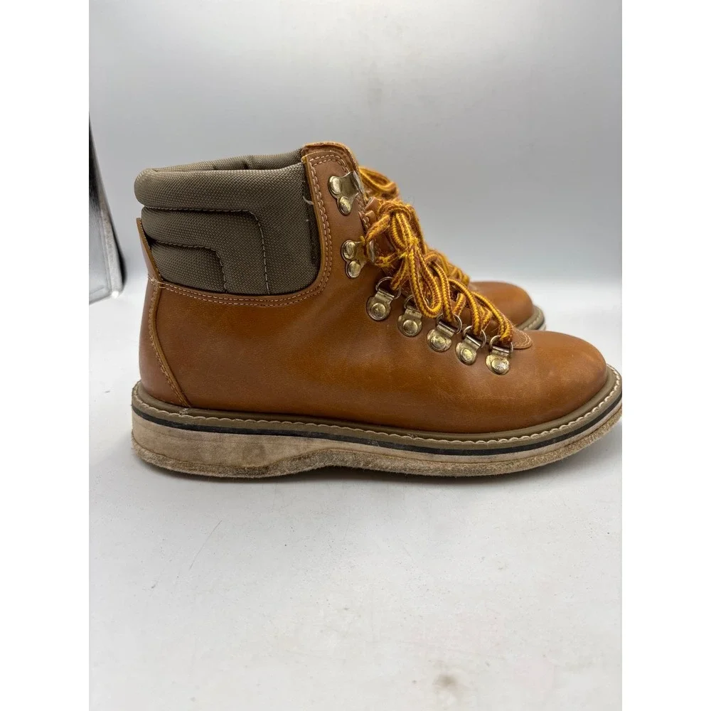 SIMMS Fly Fishing River Wading Boots Felt‎ Sole Leather Brown/Green - Size 7