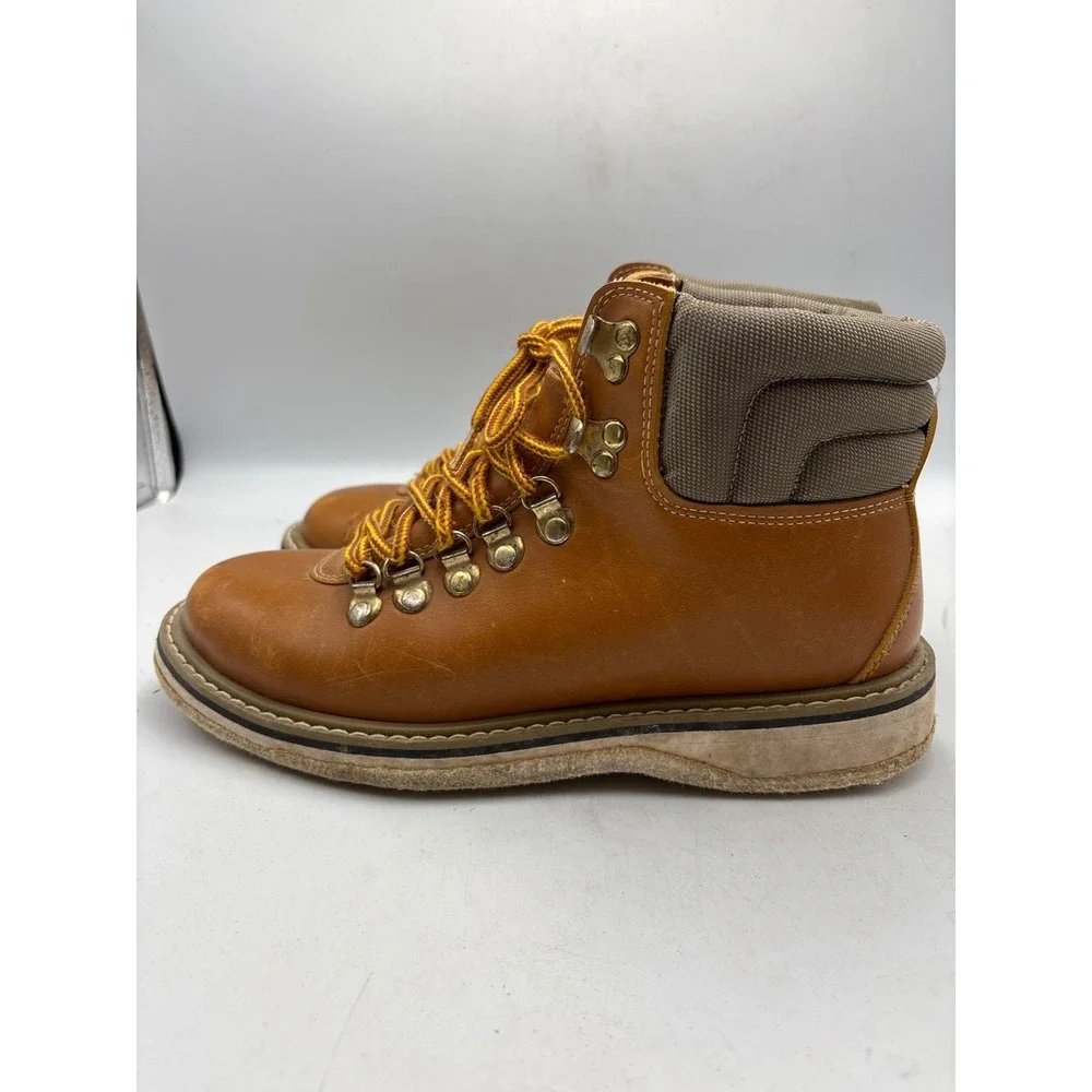 SIMMS Fly Fishing River Wading Boots Felt‎ Sole Leather Brown/Green - Size 7