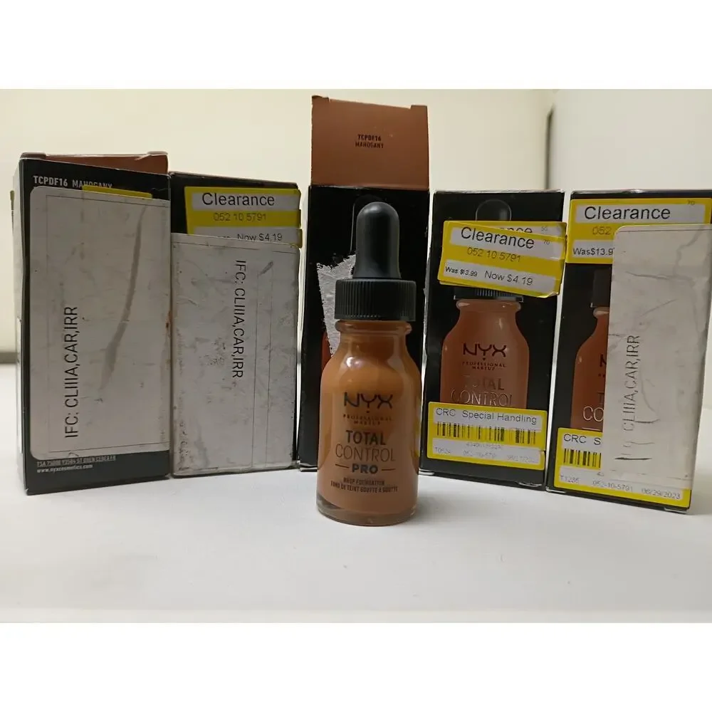 NYX Total Control Pro Drop Foundation - Mahogany (5 Pack)