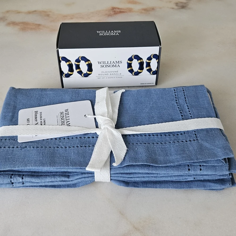 Williams Sonoma Blue Napkin Set
