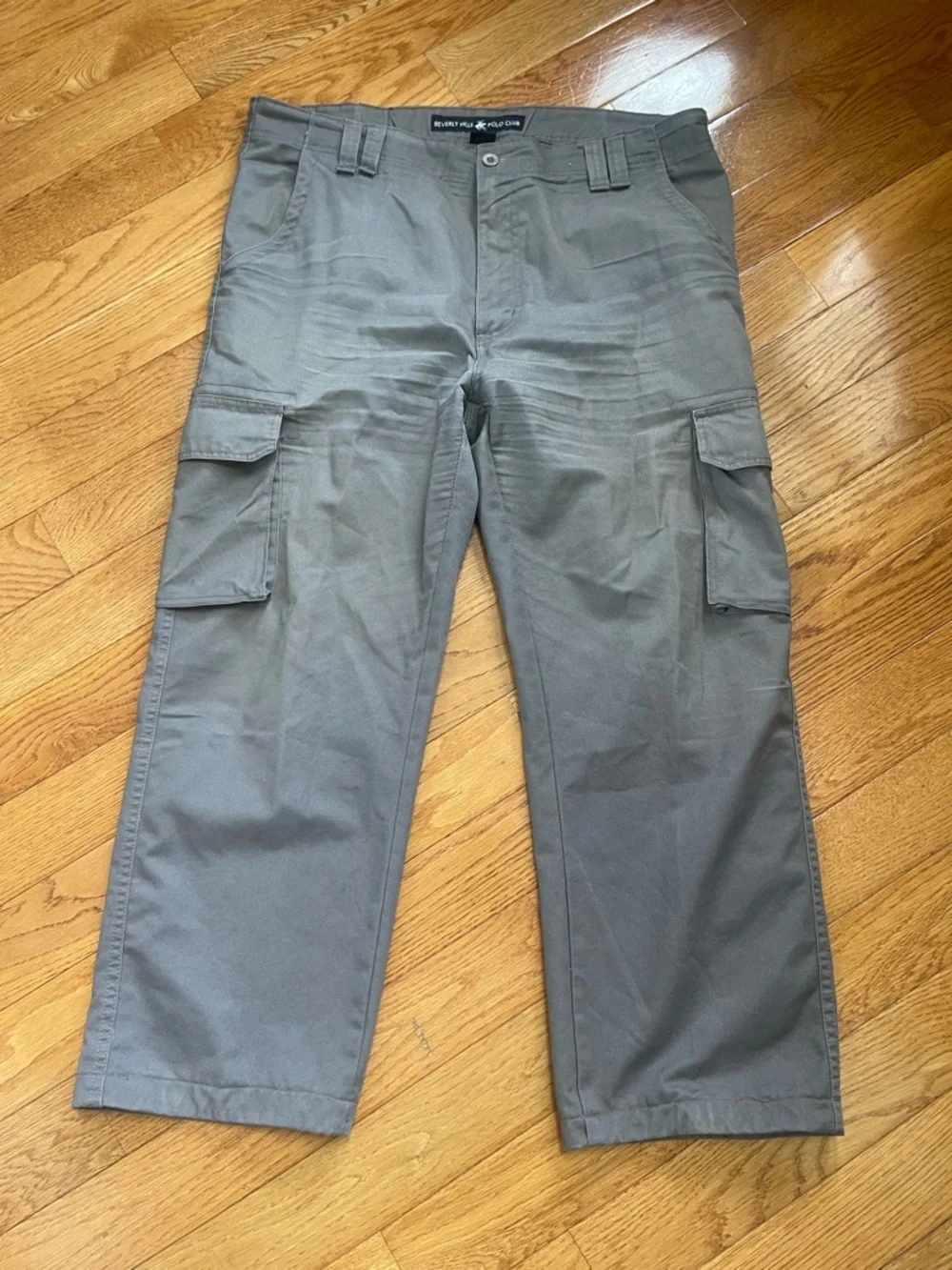 Beverly Hills Polo Club Cargo Pants Men’s 38x28 Gray Utility Workwear Gorpcore