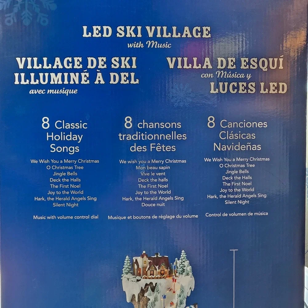 Animated LED Ski Village Music‎ 8 Holiday Songs Christmas Decor Large 12