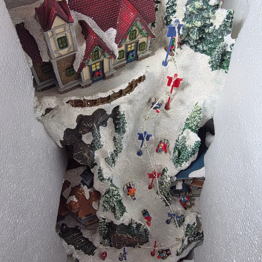 Animated LED Ski Village Music‎ 8 Holiday Songs Christmas Decor Large 12