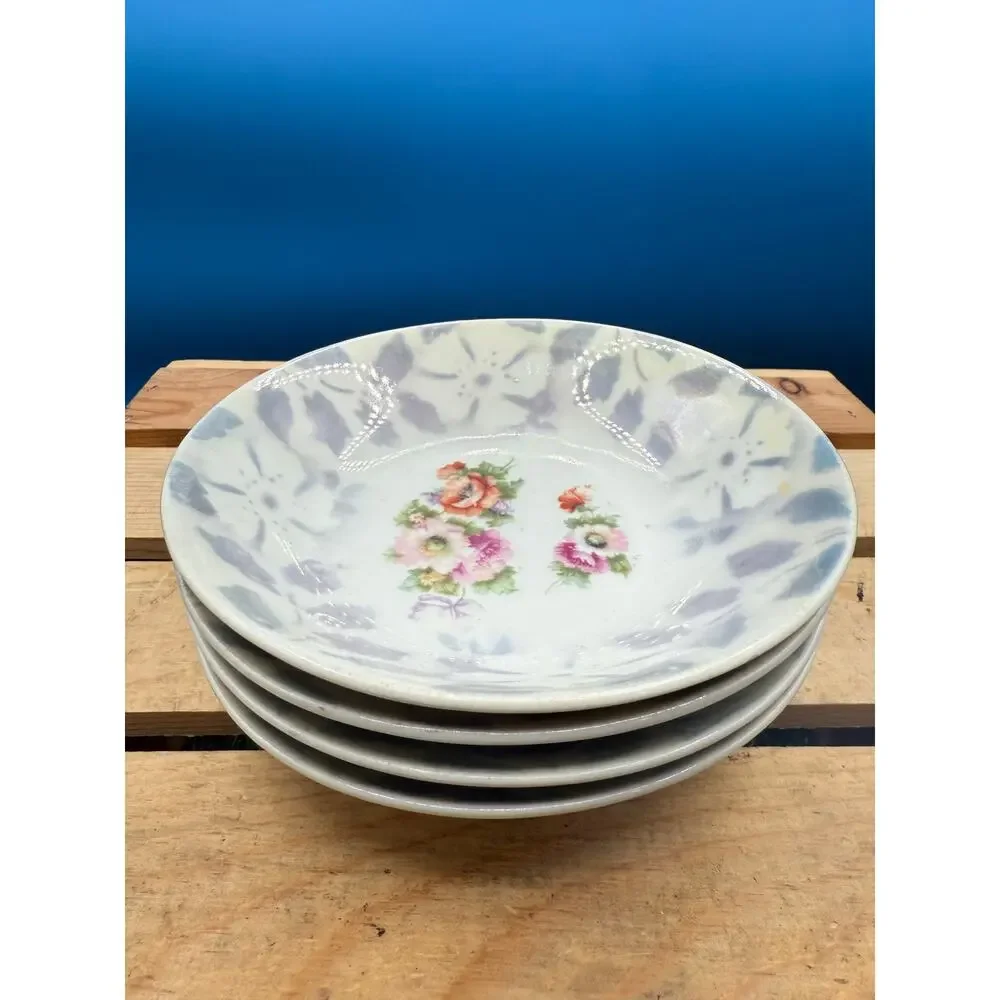 German Floral Small Bowls Set of 4-5.5” Diameter Decorative Porcelain