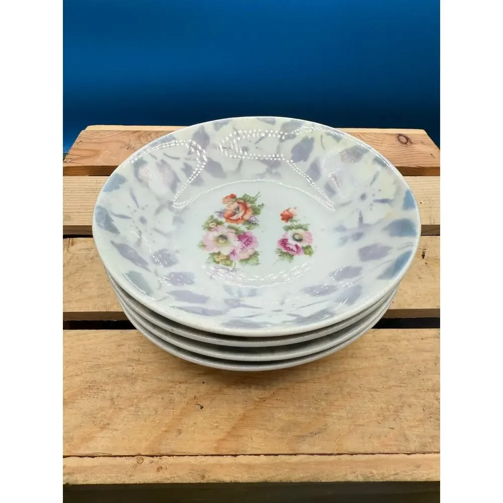 German Floral Small Bowls Set of 4-5.5” Diameter Decorative Porcelain