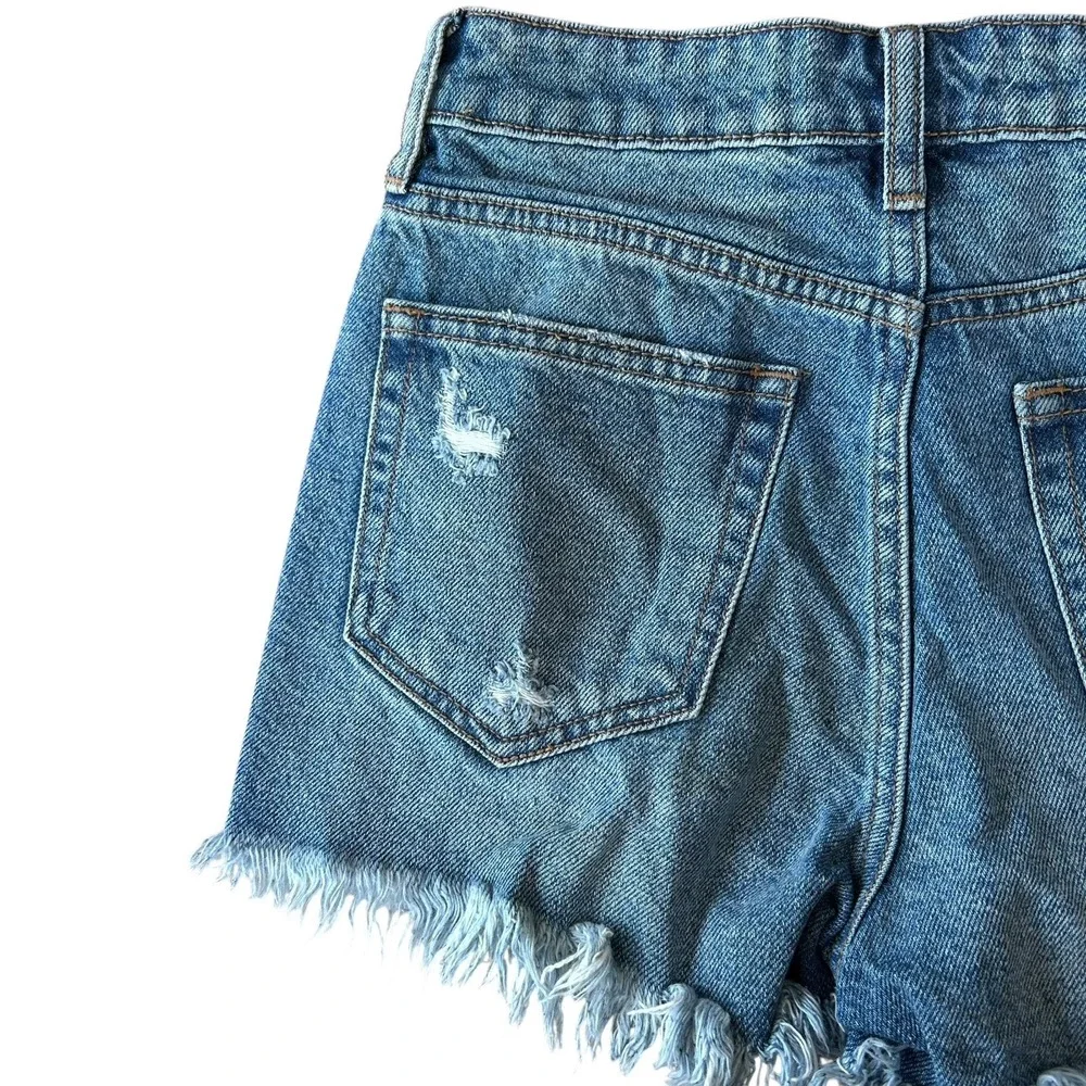 Hidden Cut Off Denim‎ Jean Shorts Womens XS Grunge Boho Western Beach Festival