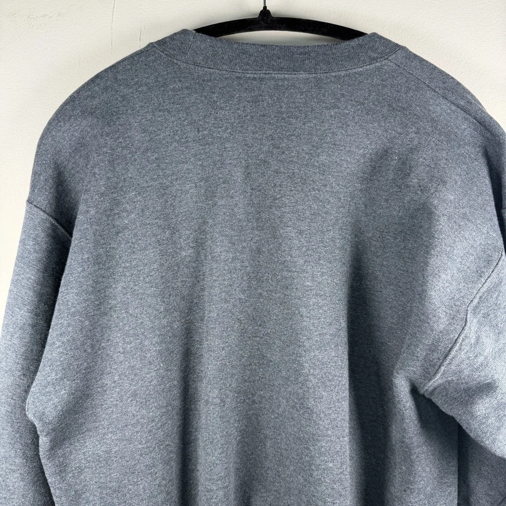 THE SALTY DOG CAFE VNG FADED Blue CREW‎ NECK SWEATSHIRT Dog Yellow Hat Hanes
