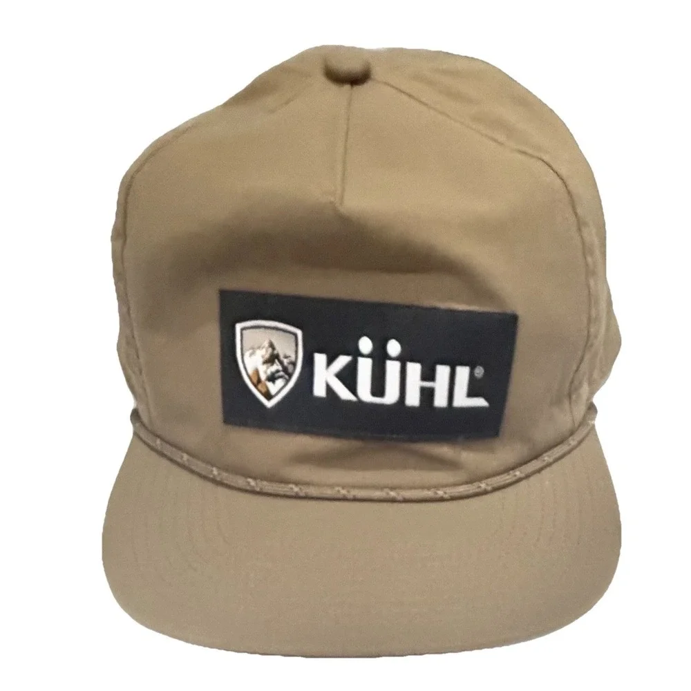 KÜHL Logo‎ Hat Snapback Cap Tan Outdoor Hiking Adventure Baseball Cap
