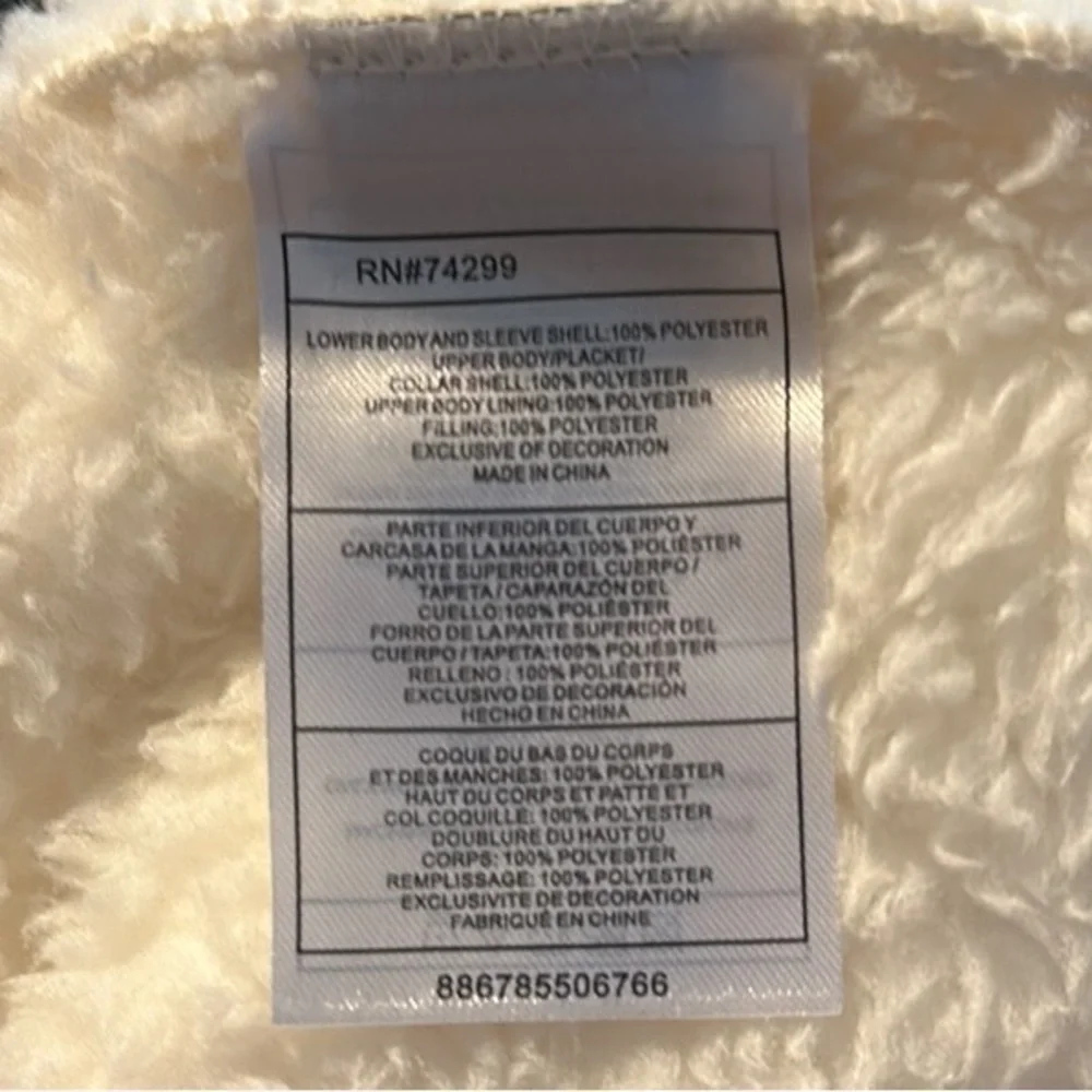 Madden Girl Sherpa Quilted Jacket - Size Large