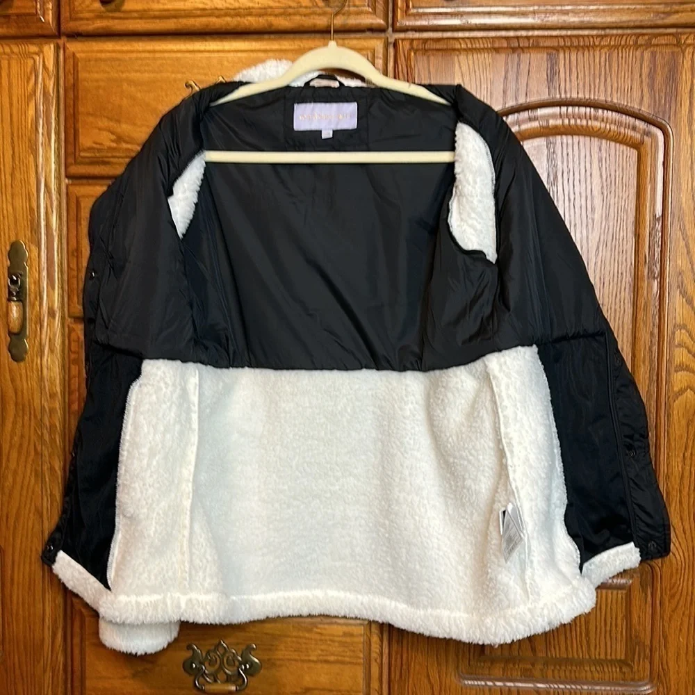 Madden Girl Sherpa Quilted Jacket - Size Large