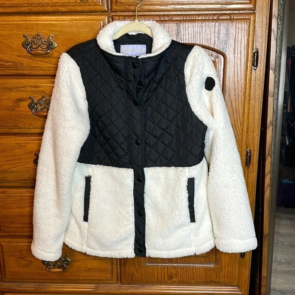 Madden Girl Sherpa Quilted Jacket - Size Large