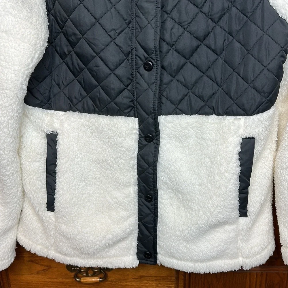 Madden Girl Sherpa Quilted Jacket - Size Large