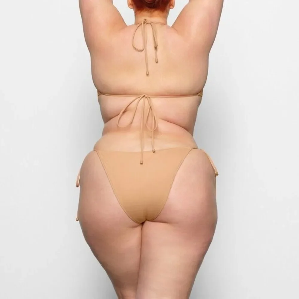 Skims Recycled Swim Size 3X Signature Lace Up Monokini Ochre New OP-BRF-2794 NEW