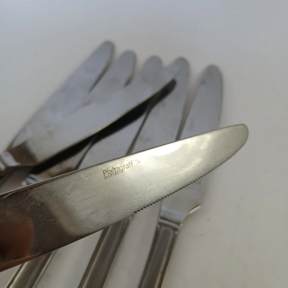Lot Of 17 Pfaltzgraff Capri Frost 18/0 Mixed Flatware Piece Lot See Description