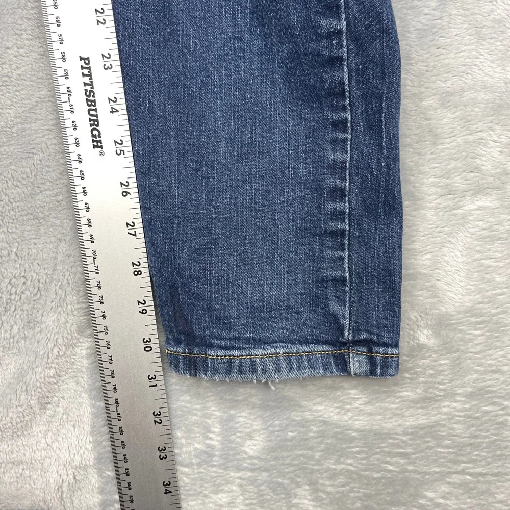 Levi's 514 Jeans Mens 36x32 Blue Denim Faded Double Stitch Slim Fit Straight Leg