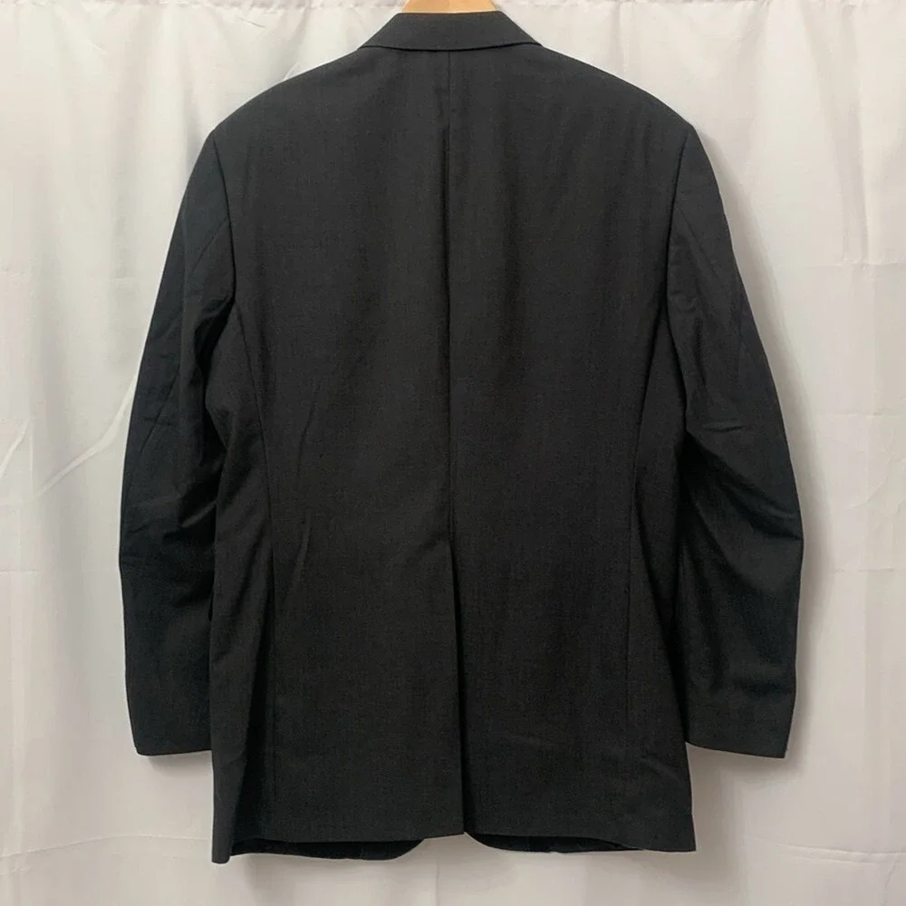Van Heusen Mens Suit Separates Blazer Sport Coat 40R Jacket Gray Herringbone