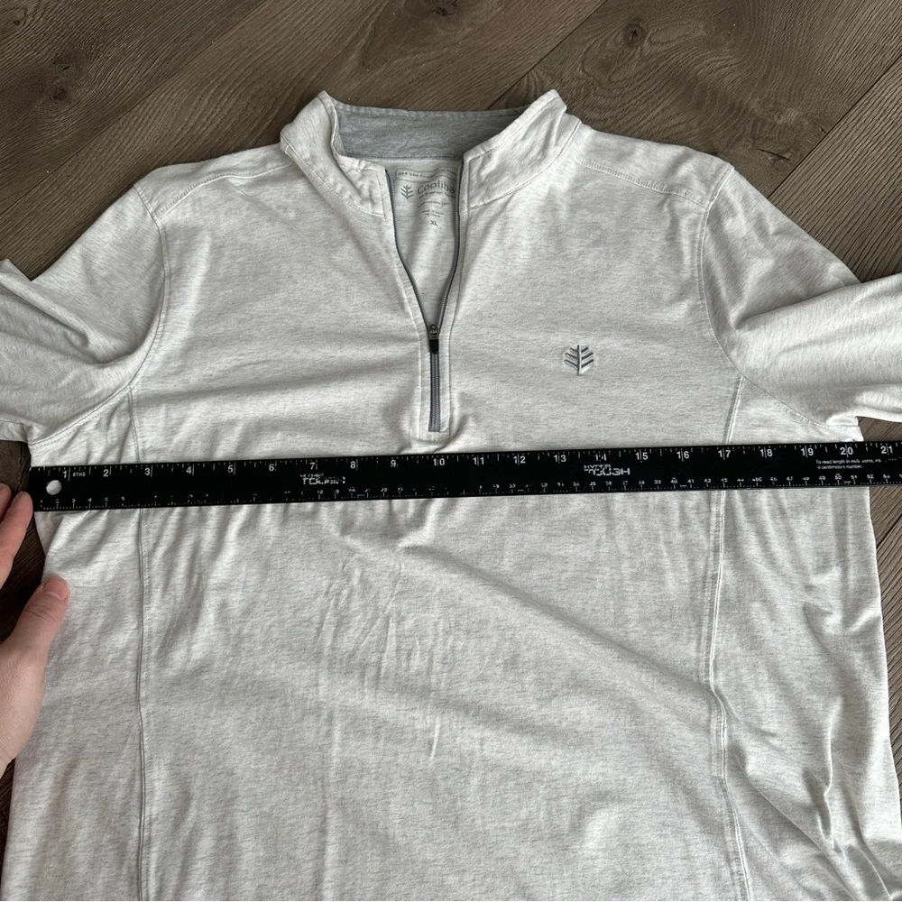 Coolibar Pullover Sweatshirt Quarter Zip UPF 50+ Sun Protection Long Sleeve XL