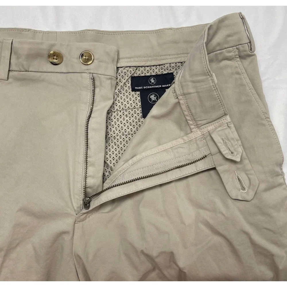 HART SCHAFFNER MARK FLAT FRONT STONE SHORTS MENS SIZE 40
