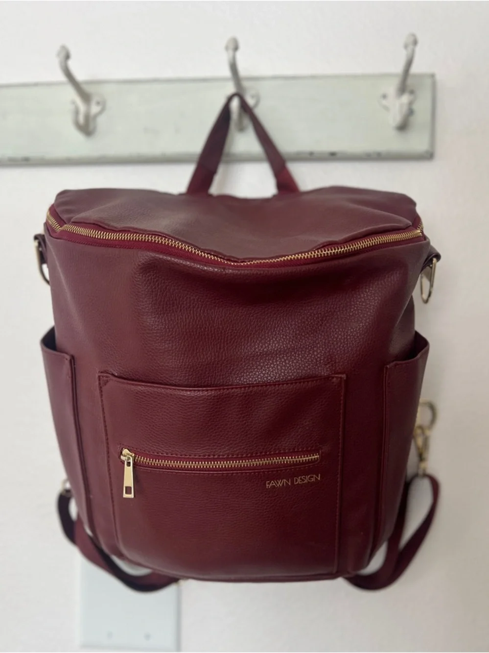 FAWN Design The Original Diaper Bag in Wine - EUC