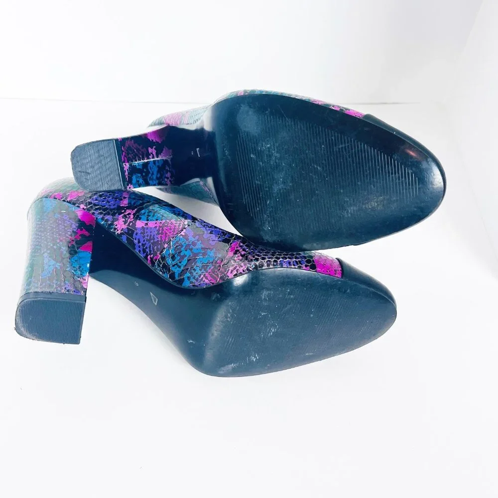2/$30 Shoes of Prey Snakeskin Chunky Heels